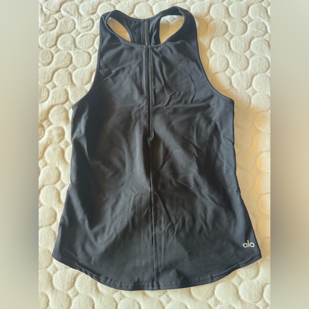 ALO Yoga Sleek Black Racerback Tank